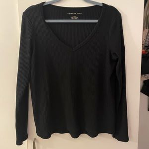 Black American Eagle Long Sleeve Shirt Size Medium